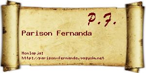 Parison Fernanda névjegykártya